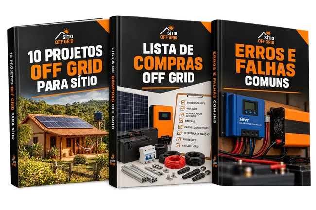 Os três bônus Sítio OFF GRID: projetos, lista de compras e erros e falhas comuns